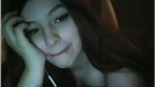 Cute Omegle Girl Blows her Toy
