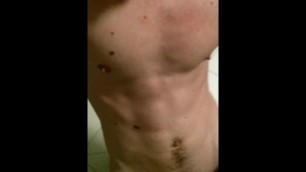 Teen Cums on his Abs