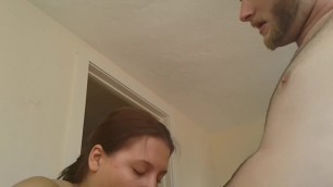 Thick Teen Blows her Roommates Boyfriend