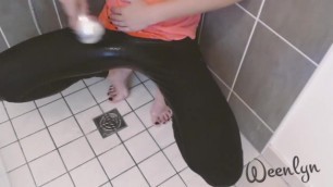 Wetting Yoga Pants: Hold to Desperation, Release & Clean - Amateur Pissing