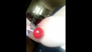 Teen Plays with Tits while Home alone