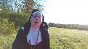 Sinful nun dilates her ass at the end of the confessional!