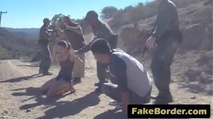 Fake border patrol puts law in his big cock sentenced teen amateur pussy outdoor