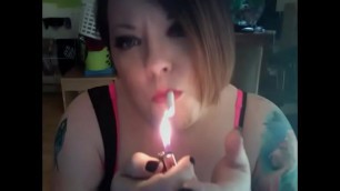 BBW Tina Snua Chain Smokes Filterless Gauloise Cigarettes - Smoking Fetish
